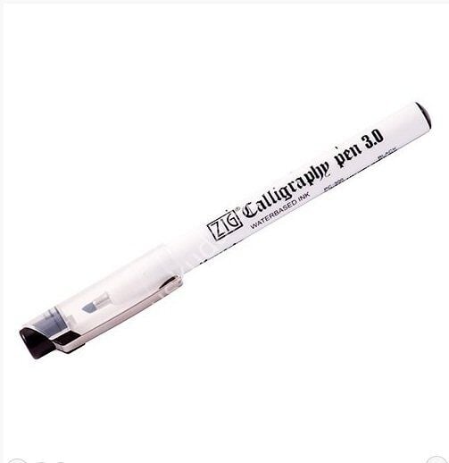 Zig Calligraphy Pen YAN KESİK Kaligrafi Kalemi 3.0 mm Siyah
