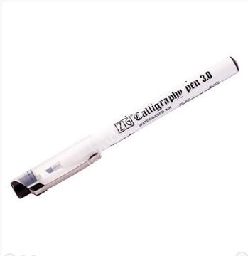 Zig Calligraphy Pen YAN KESİK Kaligrafi Kalemi 3.0 mm Siyah