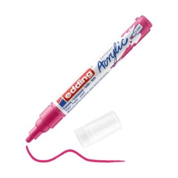 Edding 5100 Orta Uçlu Akrilik Markör - Telemagenta - 2-3 Mm’Lik Yuvarlak Uç