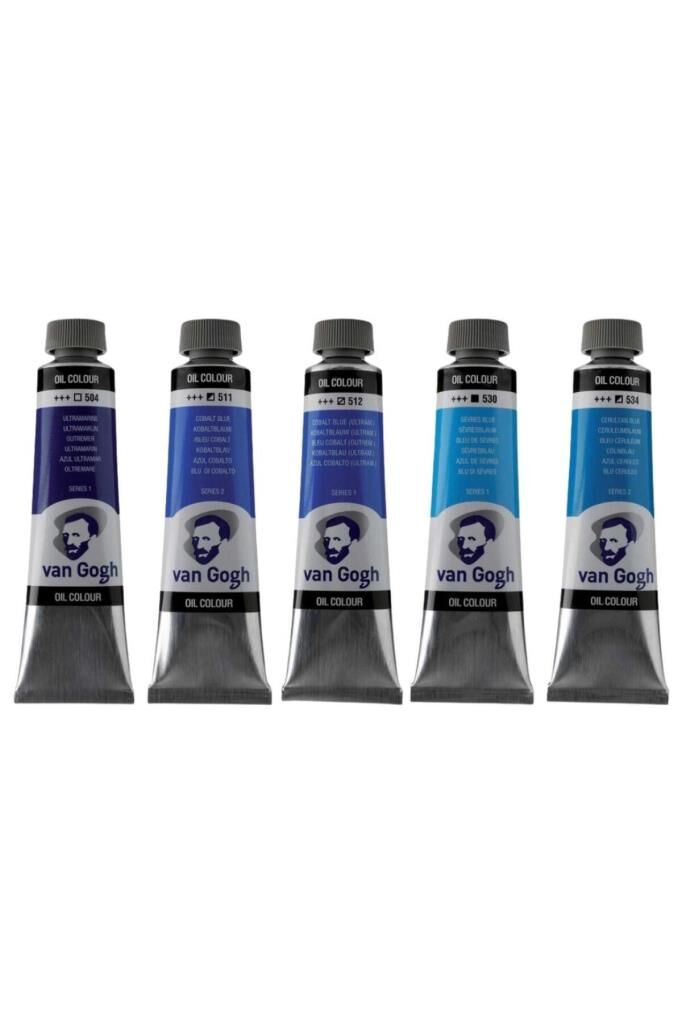 Talens Van Gogh Yağlı Boya 40ml - Mavi Renk Tonları 5'li Set 1