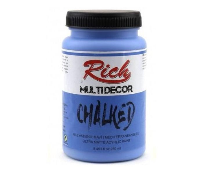 Rich Multi Decor Chalked Akrilik Boya 250ml. 4552 AKDENİZ MAVİ