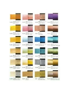 Kuretake Gansai Tambi Metalik Yaldız Tablet Sulu Boya Seti 24 Renk Set MC20/24V/NW3