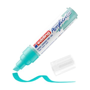 Edding 5000 Kalın Uçlu Akrilik Markör - Parlak Turkuaz - 5-10 Mm’Lik Kesik Uç