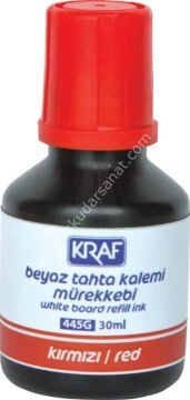 Kraf Beyaz Tahta Kalemi Mürekkebi 30ml KIRMIZI 445G