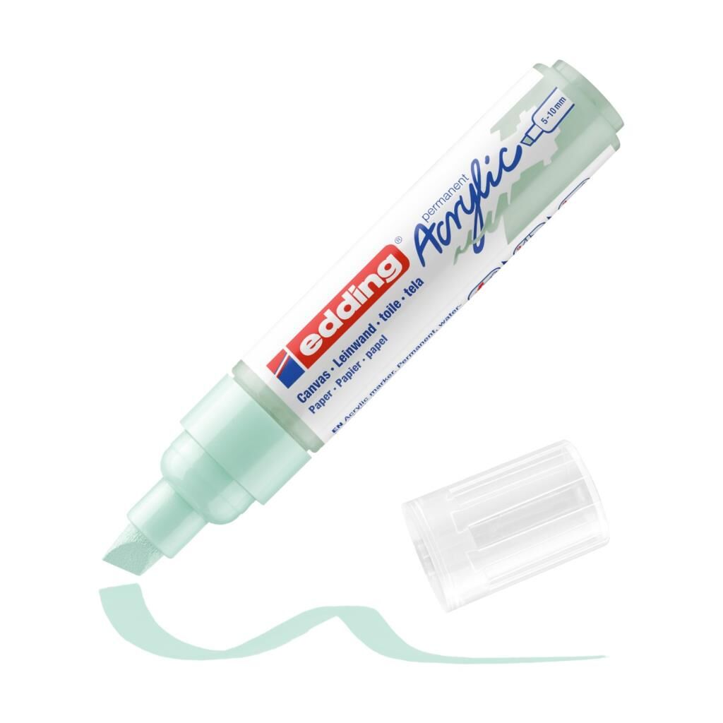 Edding 5000 Kalın Uçlu Akrilik Markör – Su Yeşili - 5-10 Mm’Lik Kesik Uç