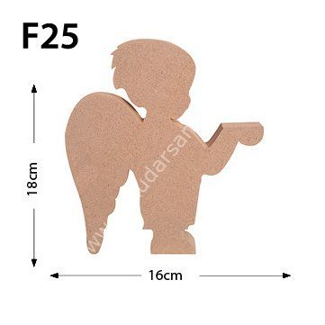 F25 AHŞAP MUMLUK MELEK FİGÜRÜ BİBLO AHŞAP OBJE