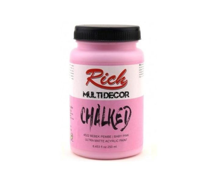 Rich Multi Decor Chalked Akrilik Boya 250ml. 4522 BEBEK PEMBE