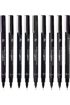 Pin 200 Teknik Çizim Kalemi Siyah 9'lu