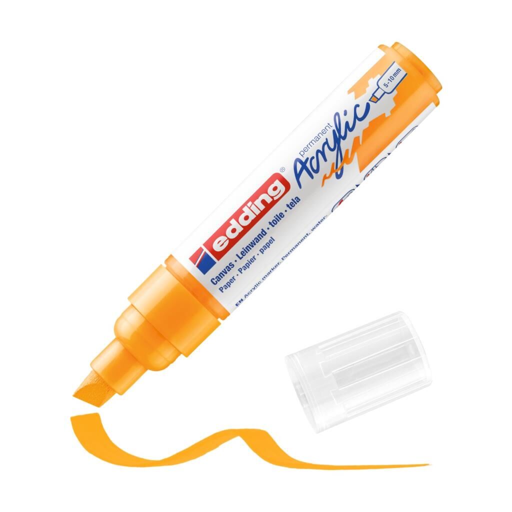 Edding 5000 Kalın Uçlu Akrilik Markör - Güneş Sarısı - 5-10 Mm’Lik Kesik Uç