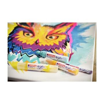 Edding 5000 Kalın Uçlu Akrilik Markör - Trafik Sarı - 5-10 Mm’Lik Kesik Uç