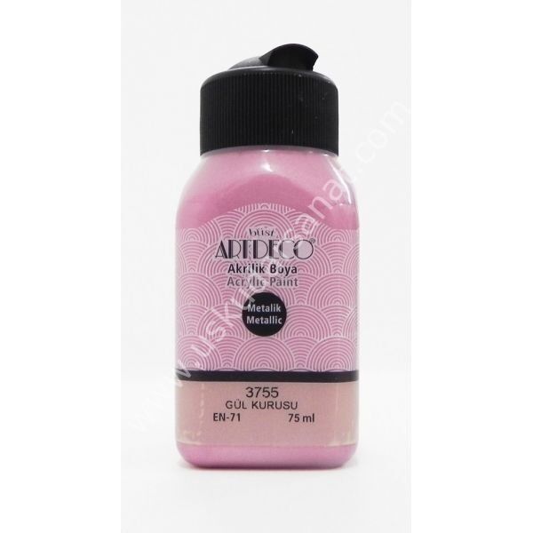 Artdeco Metalik Akrilik Boya 75 ml 3755 GÜL KURUSU