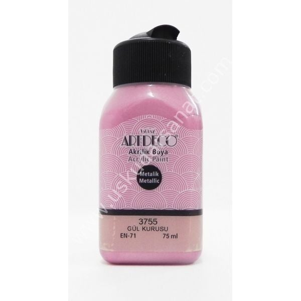 Artdeco Metalik Akrilik Boya 75 ml 3755 GÜL KURUSU