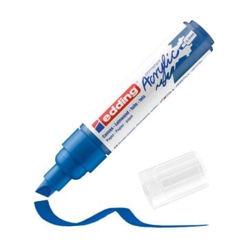Edding 5000 Kalın Uçlu Akrilik Markör - Anzer Mavi - 5-10 Mm’Lik Kesik Uç