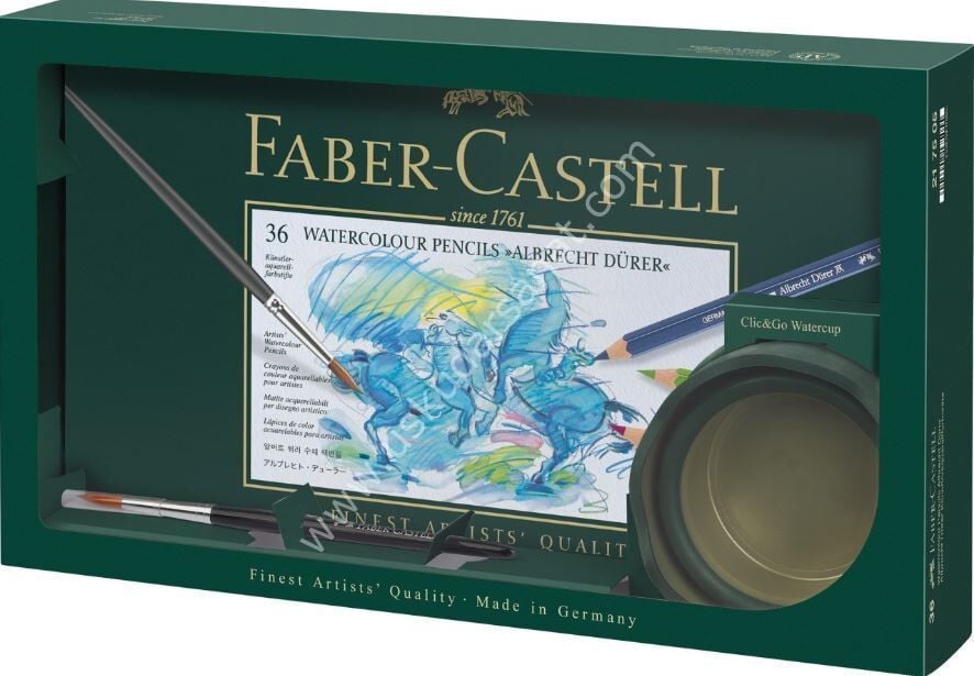 Faber Castell Albrecht Dürer Gift Set 36lı teneke kutu + su kabı + fırça