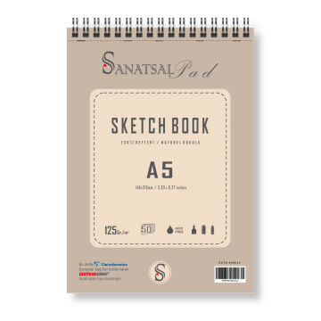 Sanatsalpad Sketch Book Spiralli Eskiz Defteri 125 gr A5 50 Yaprak