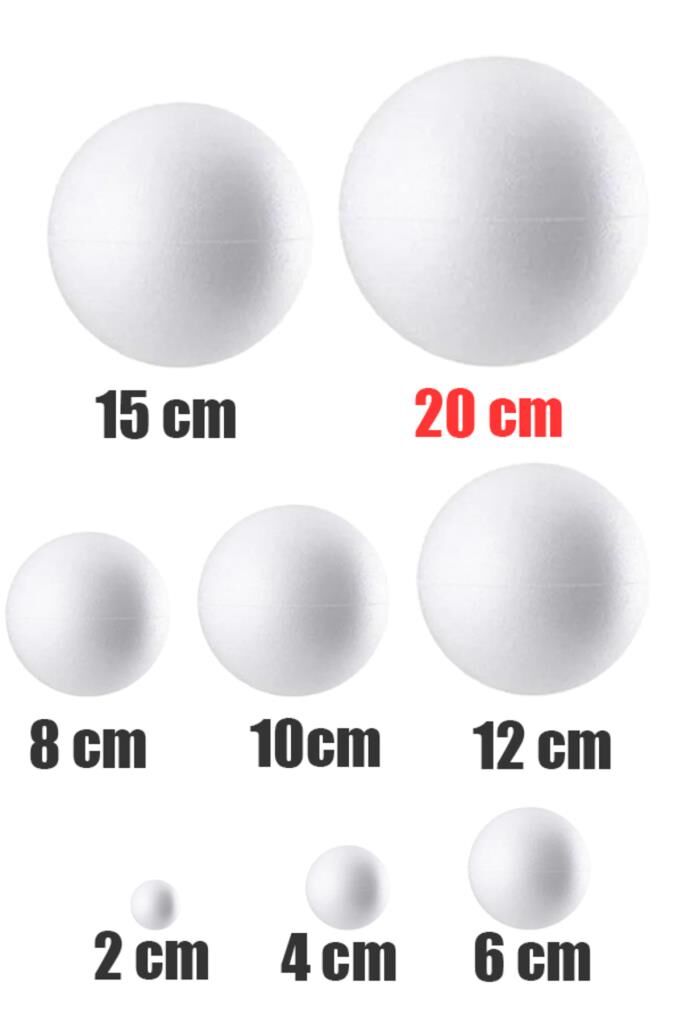 Strafor Top 20 CM Köpük Top Kapı Süsü 20cm 1 ADET