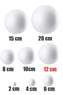 Strafor Top 12 CM Köpük Top Kapı Süsü Gezegen Sistemi Strafor Köpük Top 12cm