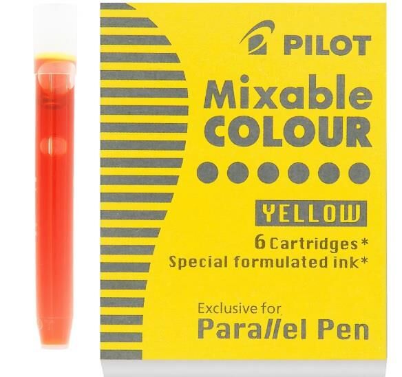 Pilot Parallel Pen Mürekkep Kartuş - Renk : Sarı 6 ad