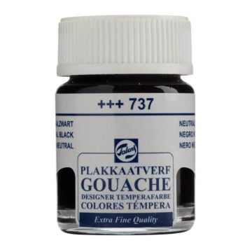 Talens Extra-Fine Designer Guaj Boya 16 ml Neutral Black 737