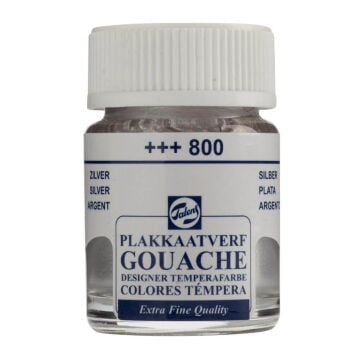 Talens Extra-Fine Designer Metalik Guaj Boya 16 ml Silver 800