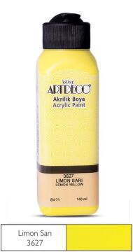 Artdeco Yeni Formül Akrilik Boya 140 ml 3627 Limon Sarı