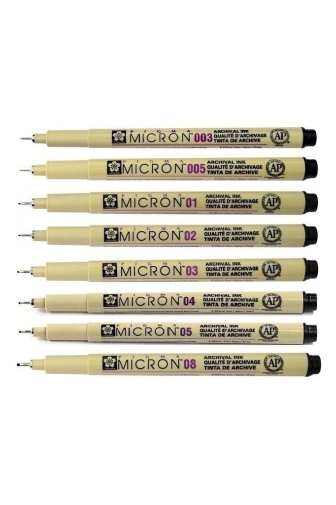 Pigma Micron Çizim Kalemi 8'li Set