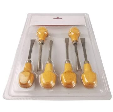 Profesyonel Ahşap Oyma Seti 6'lı Yuvarlak Saplı