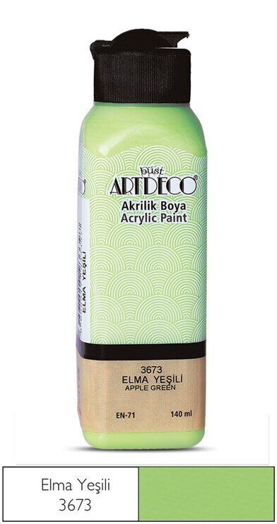 Artdeco Yeni Formül Akrilik Boya 140 ml 3673 Elma Yeşili