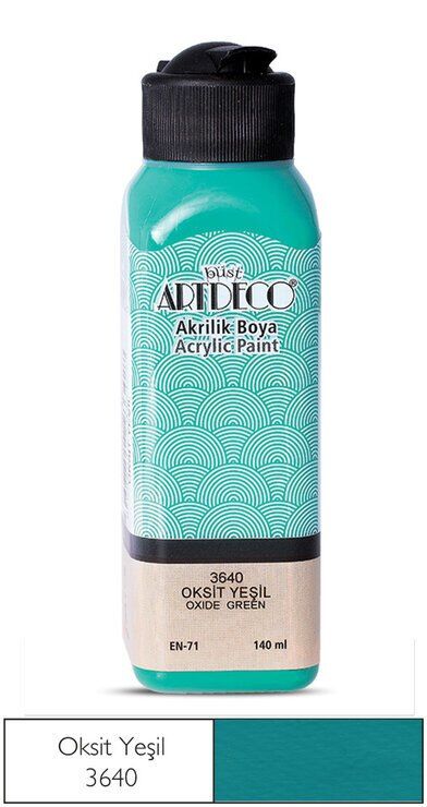 Artdeco Yeni Formül Akrilik Boya 140 ml 3640 Oksit Yeşil