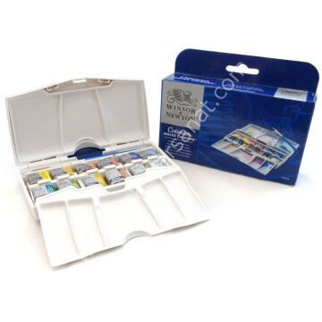 Winsor & Newton Cotman Pocket Box Tablet Sulu Boya 12 Renk + Fırça + Palet