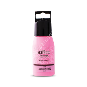 Artdeco Karanlıkta Parlayan (Glow in the Dark) Boyutlu Boya 60 ml. FOSFORLU PEMBE 662