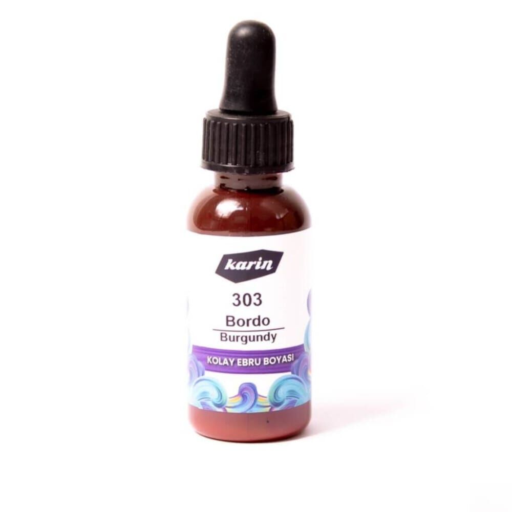 Karin Kolay Ebru Boyası 30 ml 303 Bordo