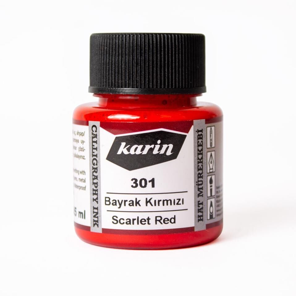 Karin Hat Mürekkebi 45ml Bayrak Kırmızı 301