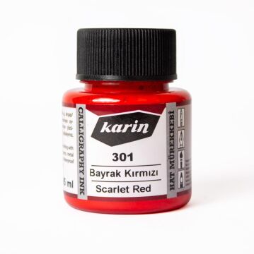 Karin Hat Mürekkebi 45ml Bayrak Kırmızı 301