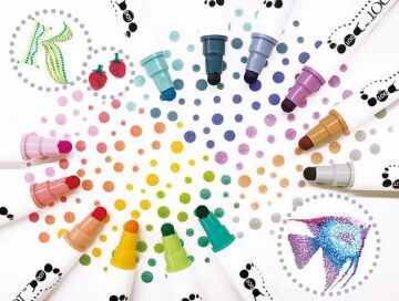 Zig Clean Color Dot Çift Taraflı  6 lı set