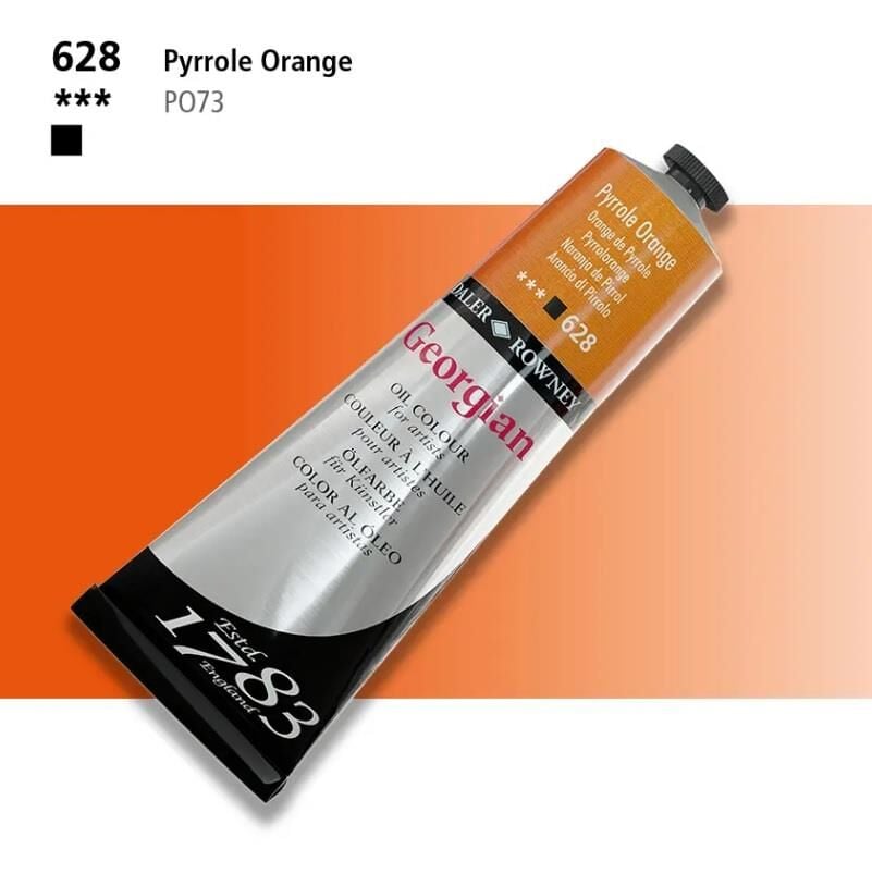 Daler Rowney Georgian Yağlı Boya 225ml 628 Chrome Orange Deep Hue
