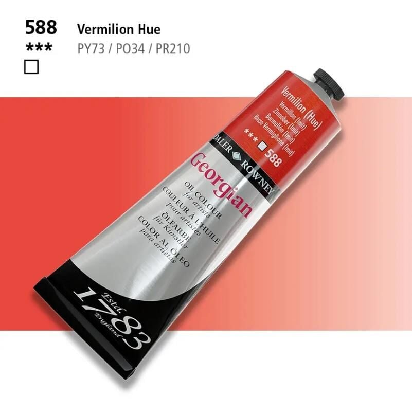 Daler Rowney Georgian Yağlı Boya 225ml 588 Vermilion Hue