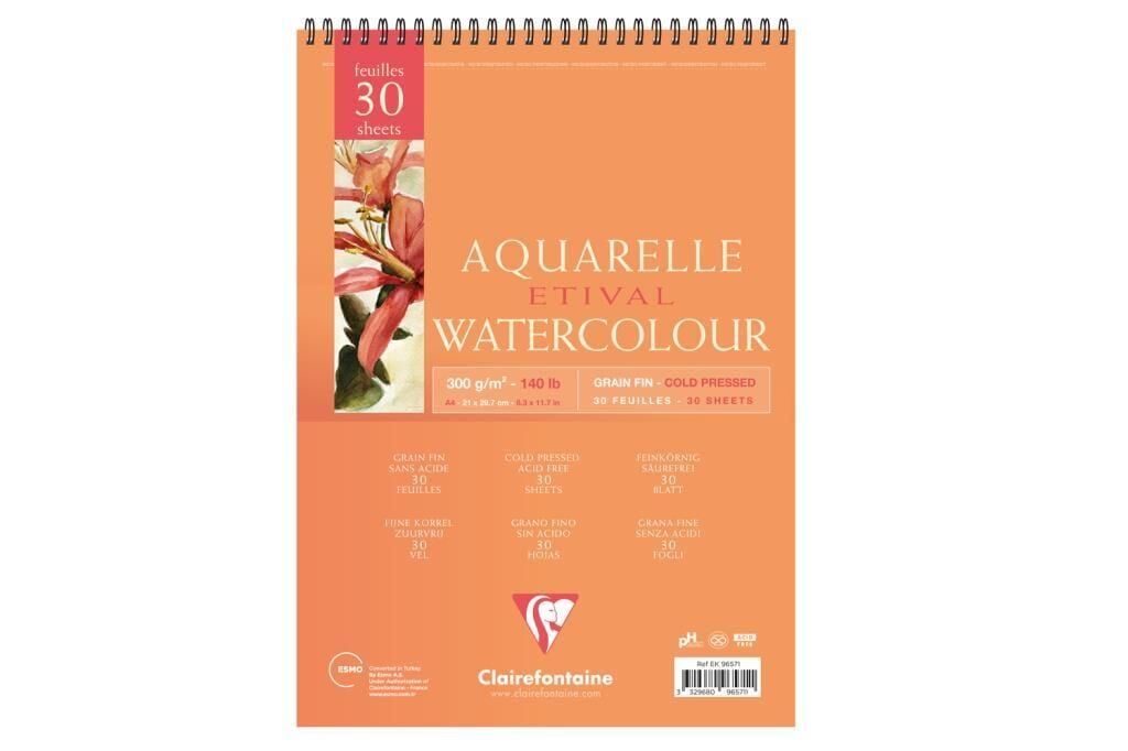 Clairefontaine Etival  300gr Suluboya Blok A4 30 Yaprak Spralli