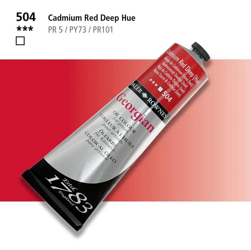 Daler Rowney Georgian Yağlı Boya 225ml 504 Cadmium Red Deep Hue
