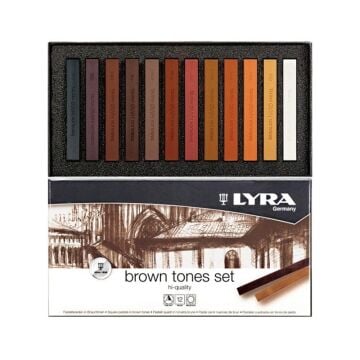 Lyra Polycrayons Soft - Toz Pastel 12 Renk KAHVERENGİ TONLAR