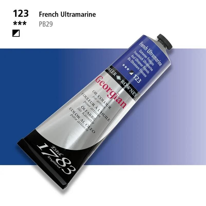 Daler Rowney Georgian Yağlı Boya 225ml 123 French Ultramarine