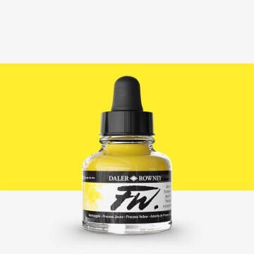 Daler Rowney FW Ink Akrilik Mürekkep 29.5 ml Process Yellow 675