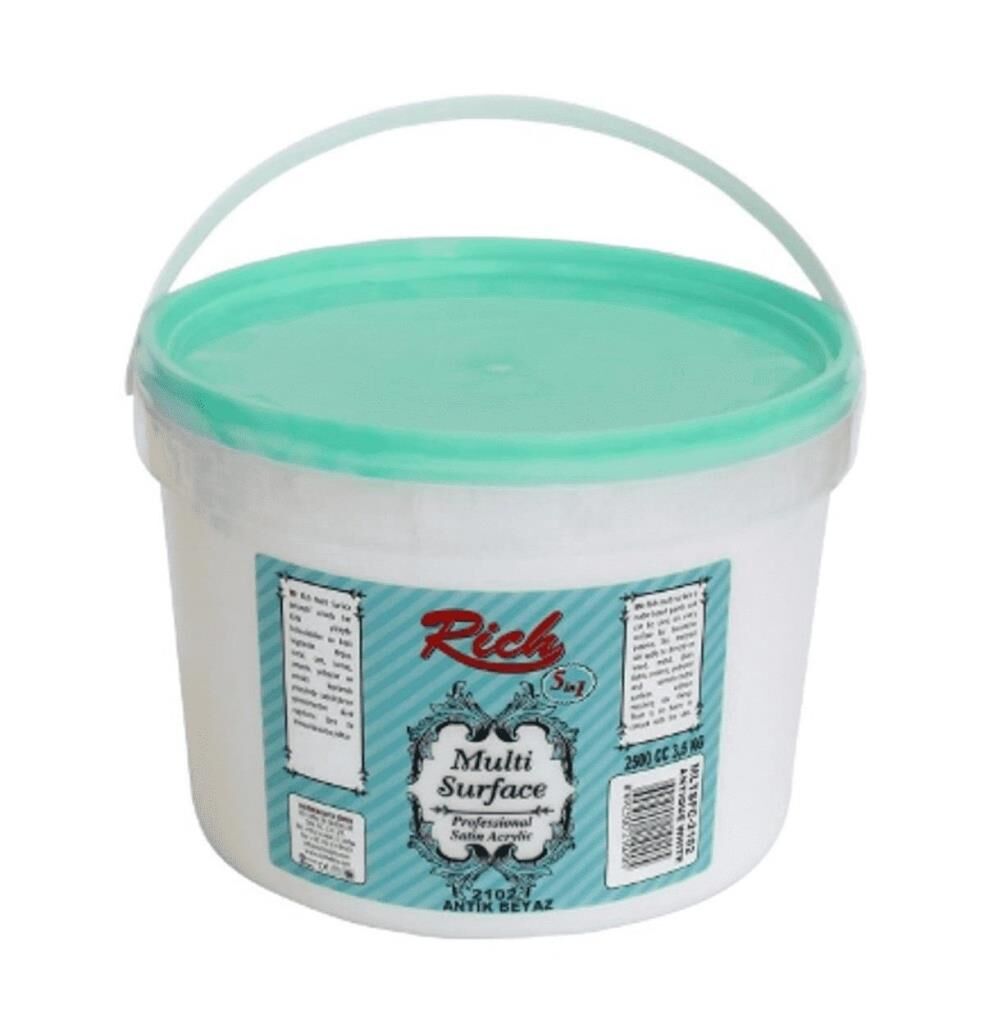 Rich Multi Surface Akrilik Boya 2500Ml. N:2102 Antik Beyaz