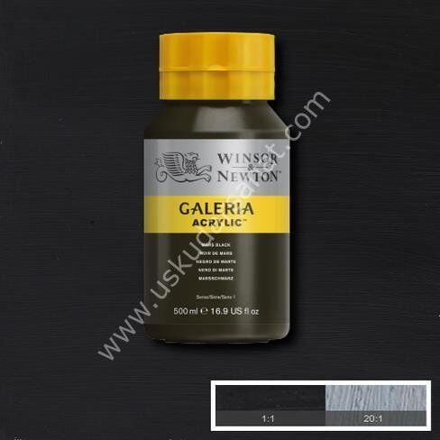 W.Newton Galeria Akrilik Boya 500ml 386 MARS BLACK