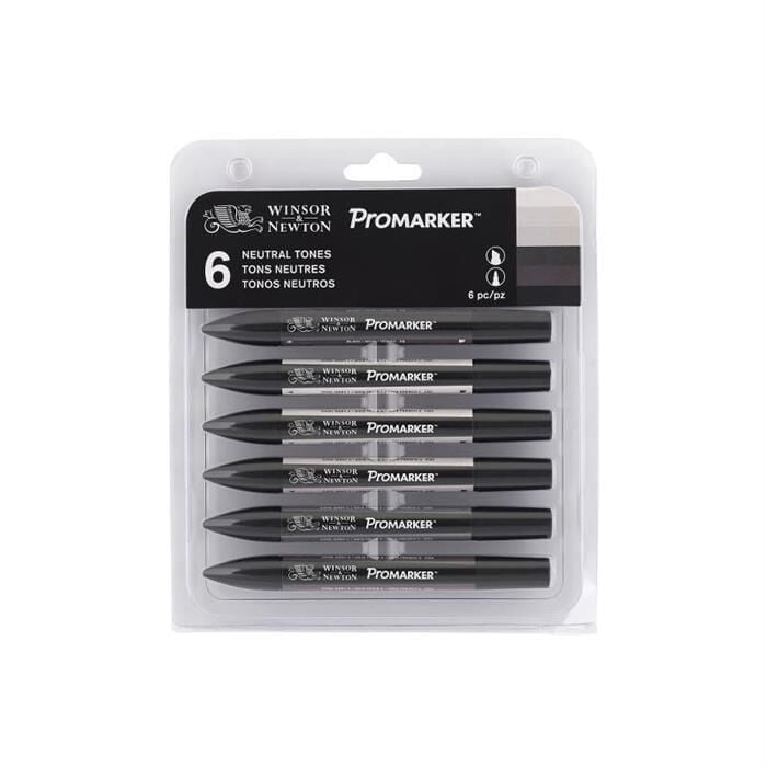 Winsor&Newton ProMarker Gri Tonlar 6 lı Set