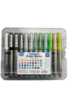 Art-X Pro Art Fırça Uçlu Akrilik Marker 36 Renk