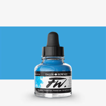 Daler Rowney FW Ink Akrilik Mürekkep 29.5 ml Process Cyan 120
