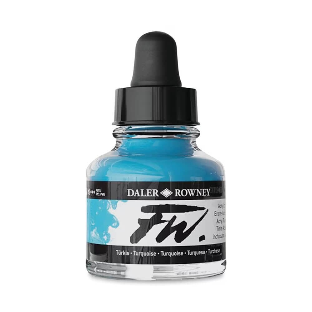 Daler Rowney FW Ink Akrilik Mürekkep 29.5 ml Turquoise 145