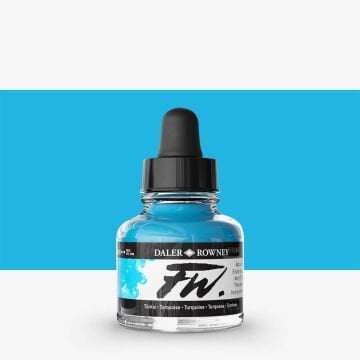 Daler Rowney FW Ink Akrilik Mürekkep 29.5 ml Turquoise 145