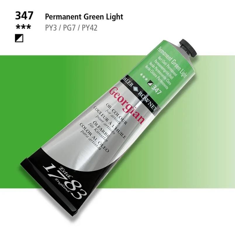 Daler Rowney Georgian Yağlı Boya 225ml 347 Permanent Light Green
